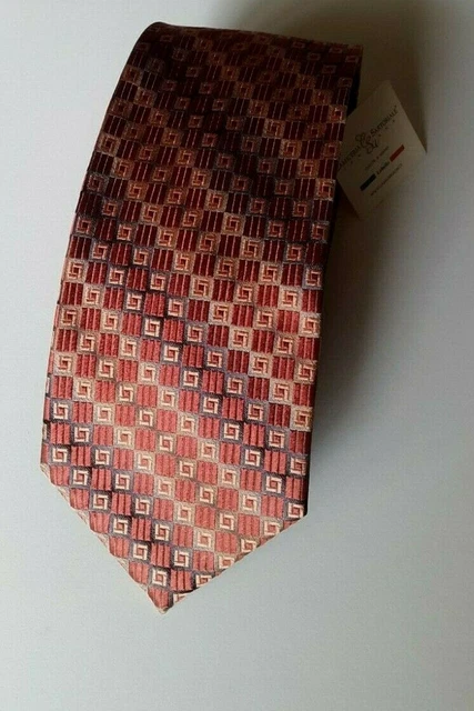 Nino Salzano Cravate 100% Soie Acajou Made In Italy