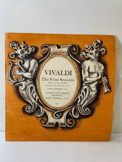 Vivaldi The Four Seasons Classics Club Symphony Orchestra 12” Vinyl LP Record