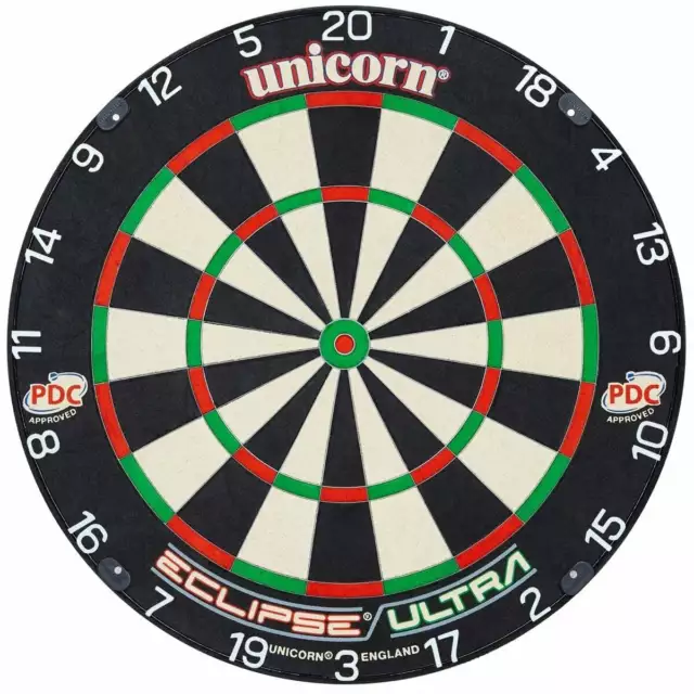 NEW ECLIPSE ULTRA BRISTLE DARTBOARD WITH UNILOCK Man Cave Fathers Day Gift