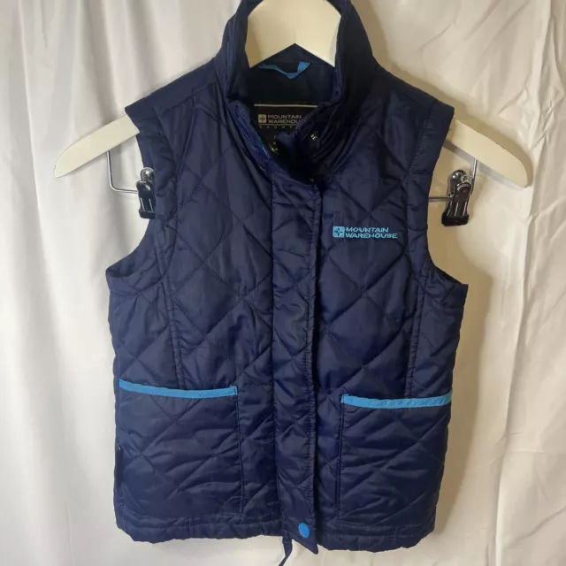 Mountain Warehouse Boys Padded Gilet Age 7-8 Years Navy Blue