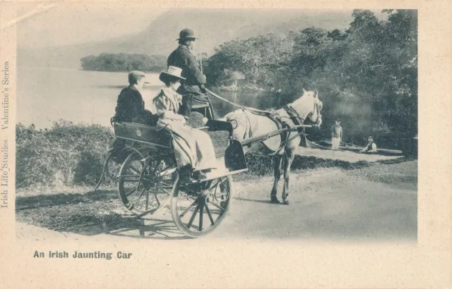 IRELAND - An Irish Jaunting Car Postcard - udb (pre 1908)