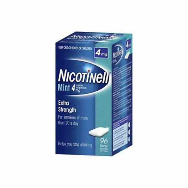 Nicotinell® Mint Flavoured Nicotine Chewing Gum Extra Strength 4mg 96 Pack