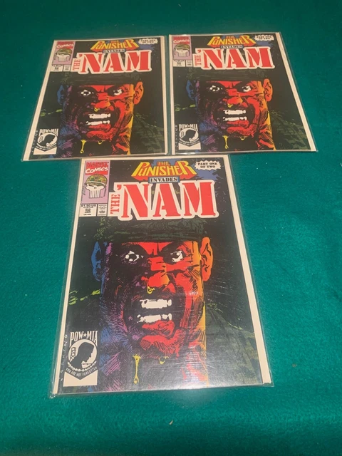 The 'Nam #52 Marvel Comics 1991 Punisher Invades 'Nam lot of 3