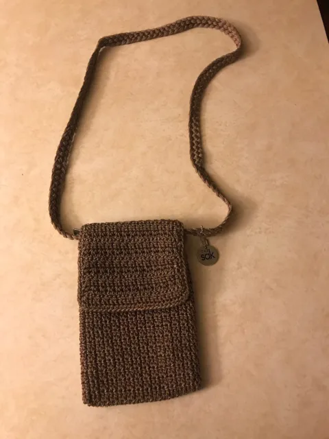 Mini Crossover Bag Crochet Brown By The Sak