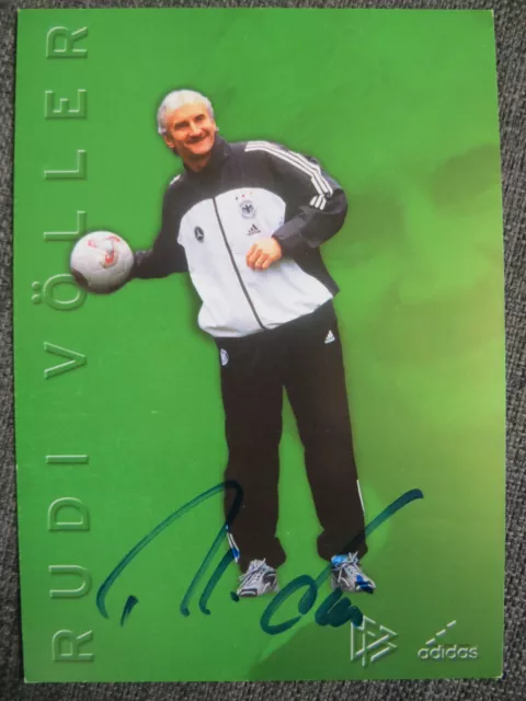 Handsignierte AK Autogrammkarte *RUDI VÖLLER* Deutschland DFB WM 2002