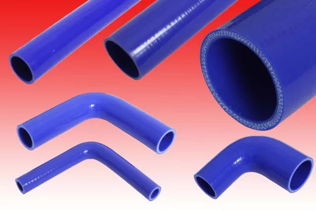 Tuyau Tube en Silicone 1m Feuille Réduction Angle Durite de Radiateur Turbo Bleu