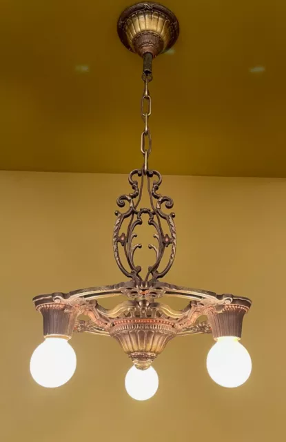 Vintage Lighting 1930s bedroom chandelier by MARKEL! Stunning! 2