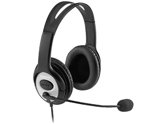 Auriculares - Microsoft LifeChat LX-3000, De diadema, Con cable, Micrófono, USB,