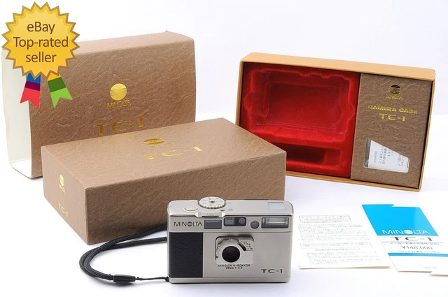 [ Near MINT + ] Minolta TC-1 G-ROKKOR 28mm f/3.5 Film Camera  w BOX from Japan