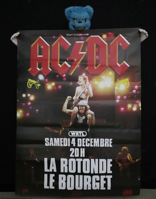 AC/DC - GRANDE affiche originale concert La Rotonde Paris 1982 - Poster ...