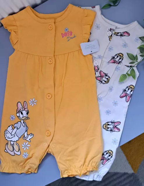 Baby Girl 6-9 Months BNWT Disney Daisy Duck Supersoft Romper Set