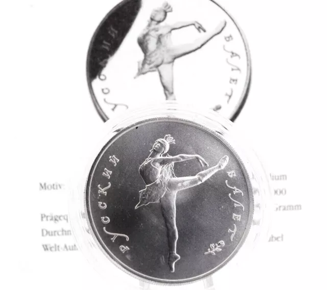 Russland 10 Rubel 1/2 oz Palladium 999 Ballerina 1991 Russisches Ballet