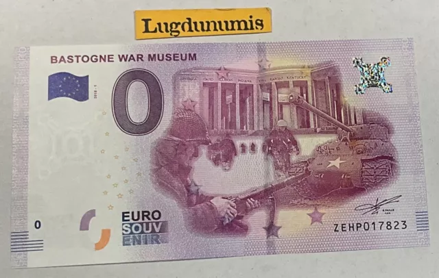 Billet 0 Euro Bastogne war Muséum 2018-1 euro souvenir touristique