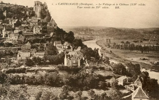 *16418 cpa Castelnaud - le Village et le château