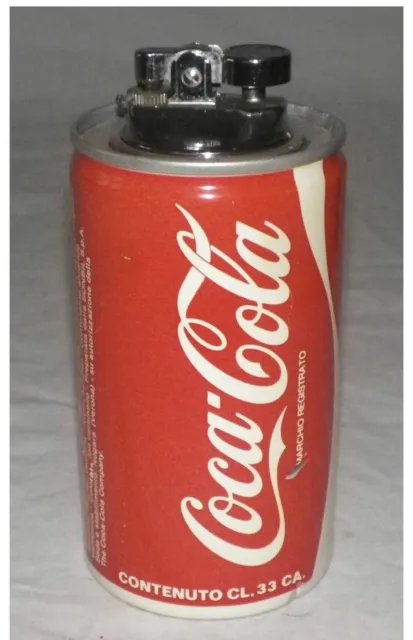 Coca Cola Accendino Vintage Lattina Anni 80 1980 PUBBLICITA Pubblicitaria Gadget