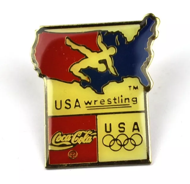 Coca Cola Coke USA Lapel Pin Button Badge Anstecknadel - Wrestling