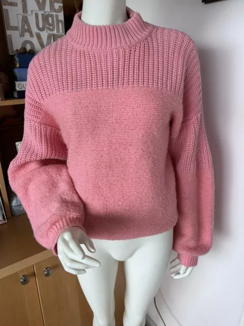 SLIDE SHOW cosy knitted Pullover jumper baby pink size 10- Like New