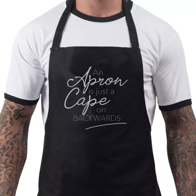 Apron is a Cape Backwards Apron Funny Mens Fathers Day Novelty Grandad Gift Xmas