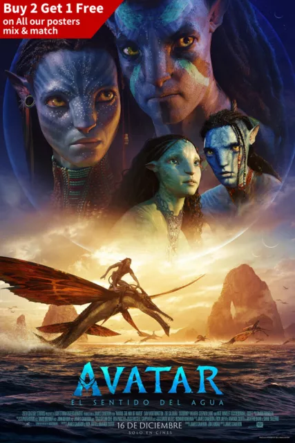 Avatar: The Way of Water (2022) Movie Poster 36x24 48x32" Art Silk Print