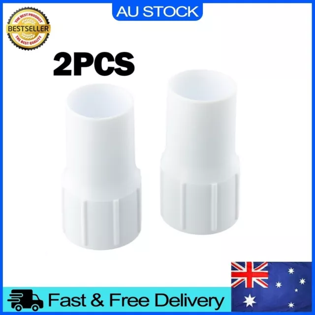 1 Pair Pool Hose End Cuff Left Hand 38mm For Pool Vacuum Hose White Plastic New