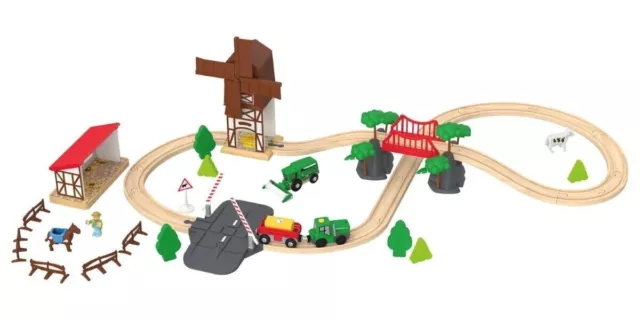Playtive Eisenbahn Set Bauernhof 43 tlg. Zug Traktor Spielzeug Kinder 3+ NEU