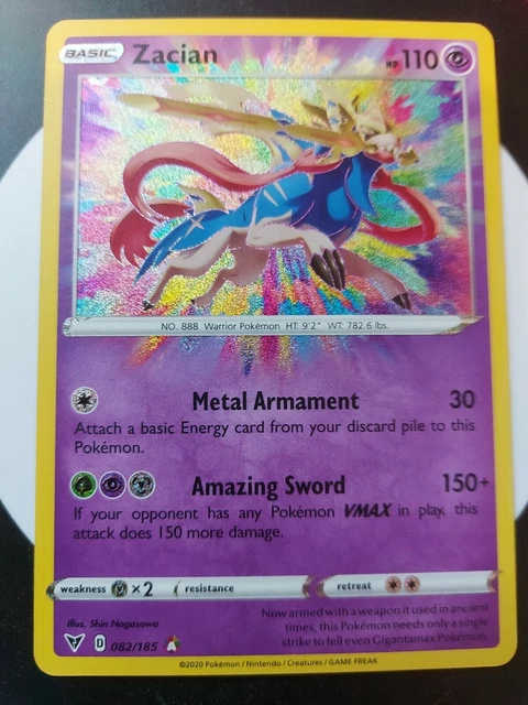 Pokemon Zacian 082/185 - SWSH Vivid Voltage - Amazing Rare