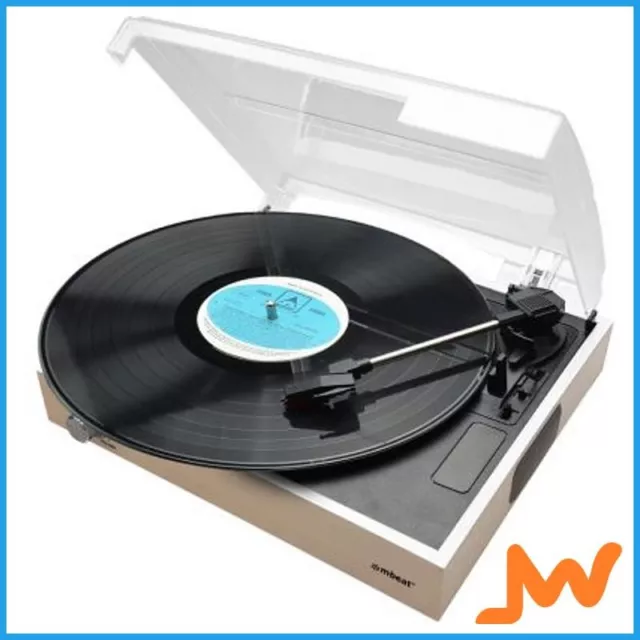 mbeat Wooden Style USB Turntable Recorder