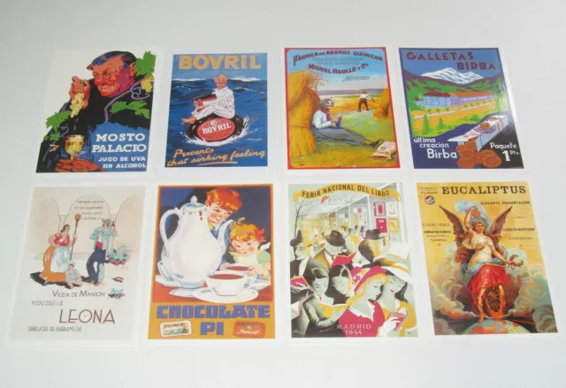 Lot de 8 Carte Postale Reproduction Affiche Publicitaire Ancienne Pub g