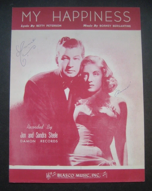 MY HAPPINESS BY Jon and Sondra Steele sheet music $3.99 - PicClick