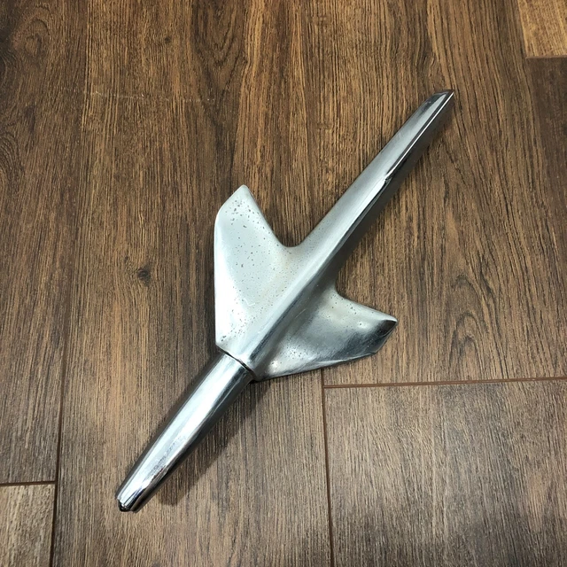 Vintage 1951 Chevrolet GM Hood Ornament Chevy Chrome Jet Plane G.M.-C-2 READ DES