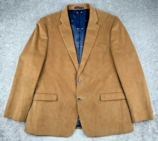 Tommy Hilfiger Brown Corduroy Single Breasted Blazer Coat Sport Jacket Size 46R