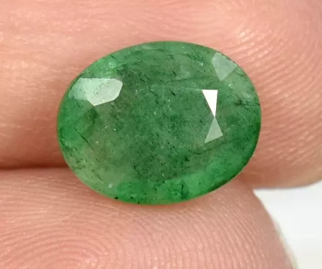 100% Natural Green 9x7 mm Colombian Emerald Oval Cut 2.10 Ct Loose Gemstone AAA