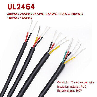 22AWG 24AWG 26AWG 28AWG 30AWG Printer Cable 2 Core Electrical Wire Tinned Copper Insulated 2 P Wire Black White Wire 2//5/10/20M 22AWG 2P 2m 