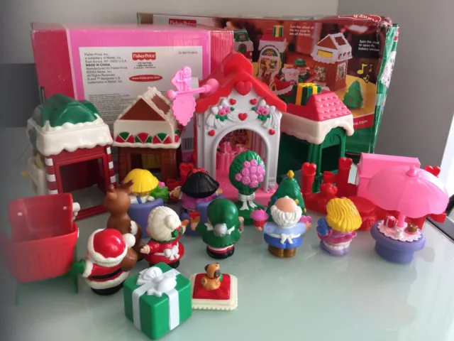 Preloved In Box Fisher Price Little People Playset Christmas Village Valentine 2