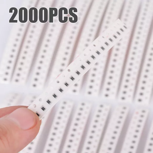 2000pcs kit d'assortiment de résistances CMS 0805 1% précision 10R-910K