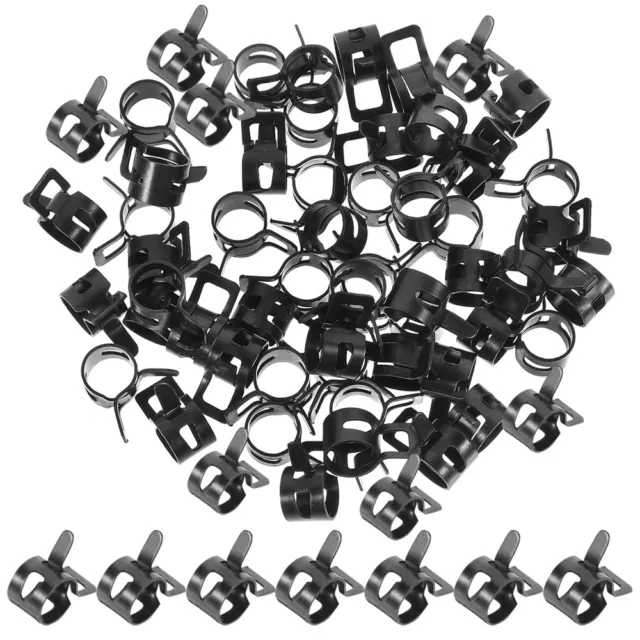 50 Pcs Schwarze Schlauchschelle Rohrschelle Schwarzer Verschluss