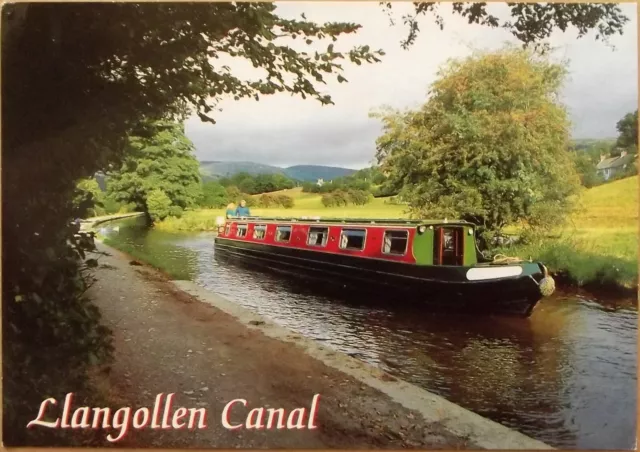 Llangollen Canal, Llangollen, Clwyd, colour postcard, unposted