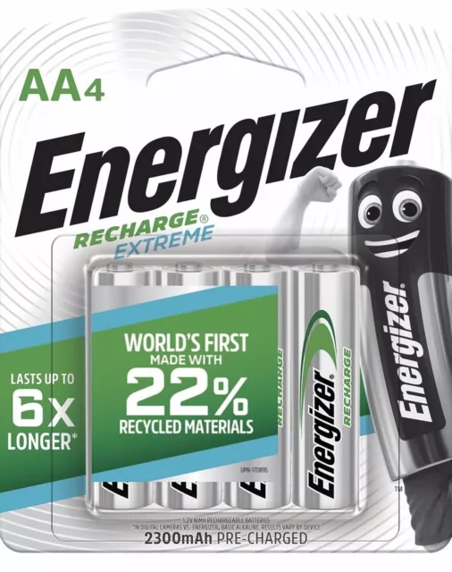 Energizer AA Rechargeable Batteries - 4 Pack