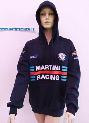 Felpa Con Cappuccio Taglia Xxl Modello Hoodie Sparco Martini Racing Colore Blu
