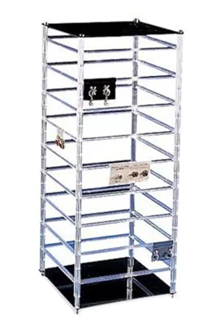 Large Rotating Jewelry Rack - 10" x 10" x 25"H – Holds  144 2"W Earring Cards