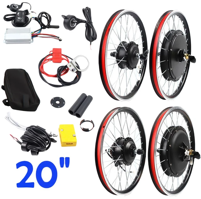 Motore Ruota Posteriore Kit Conversione Bici Elettrica 500W/1000W