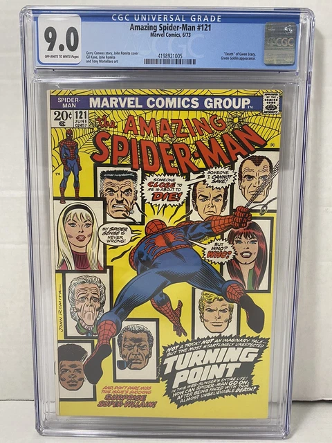 Amazing Spiderman #121 CGC 9.0 KEY Marvel Comics DEATH of GWEN STACY 