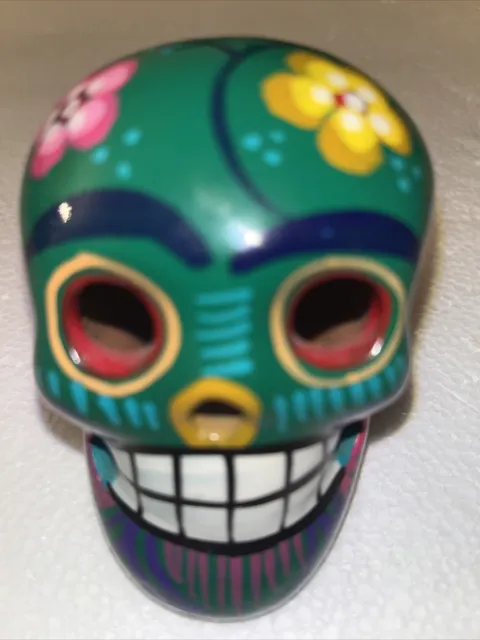 Hand-painted Ceramic Skull Mexico Day of the Dead Mexico