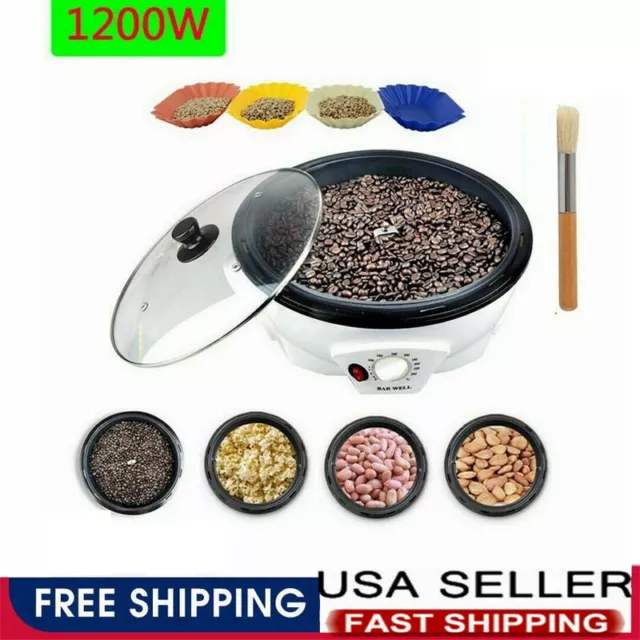 110V Electric Coffee Bean Roasting Machine Coffee Roaster Baker Household 800g