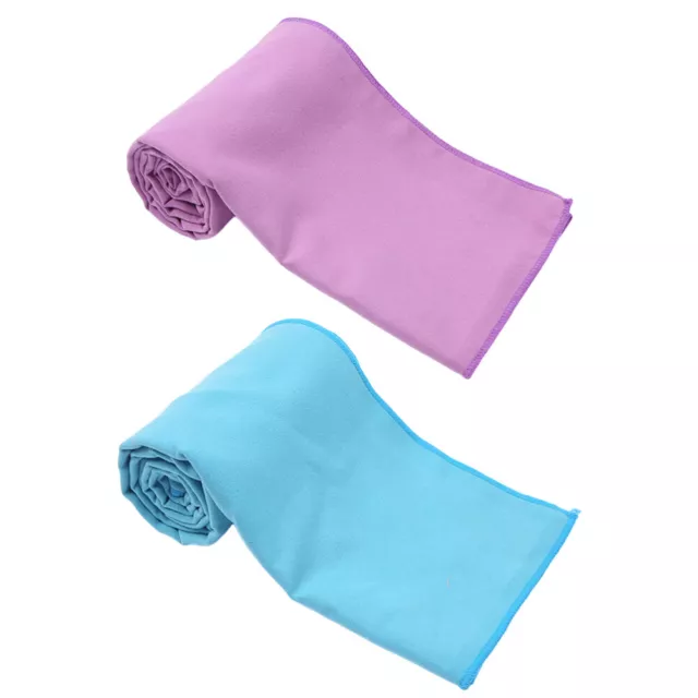 2 PCS Fitness Microfiber Washcloth Camping Towel Sports Towels