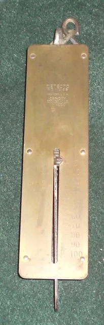 Vintage Brass Detecto 100 LB x 1 LB  No. 4100 Scale