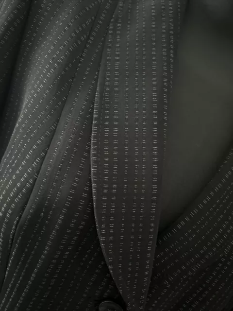Ladies Black Pin Stripe Trouser Suit - Jacket 12L Trousers 12 XL 2