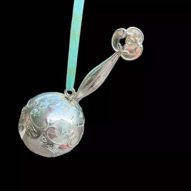 Waterford Silver Plated Baby's First Christmas 2012 Ornament