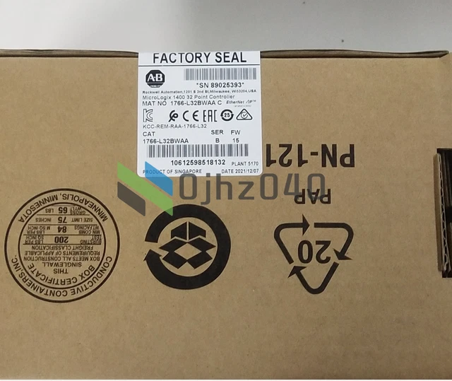 New Factory Sealed AB 1766-L32BWAA SER B MicroLogix 1400 32 Point Controller