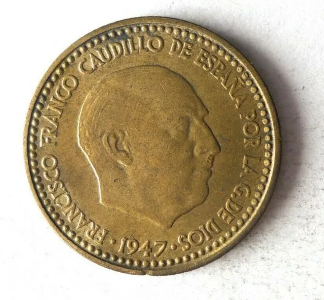 1947 SPAIN PESETA - High Quality Collectible Coin - FREE SHIP - Bin #30